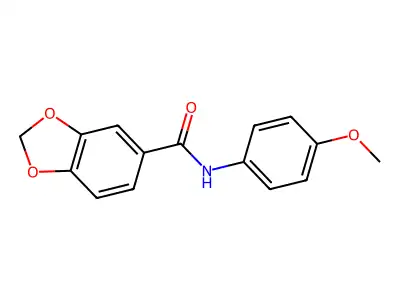 N-(4-methoxyphenyl)-1,3-benzodioxole-5-carboxamide structure