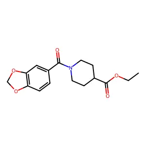 Ethyl 1-(1,3-benzodioxole-5-carbonyl)piperidine-4-carboxylate structure