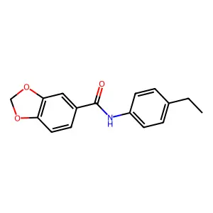 N-(4-ethylphenyl)-1,3-benzodioxole-5-carboxamide structure
