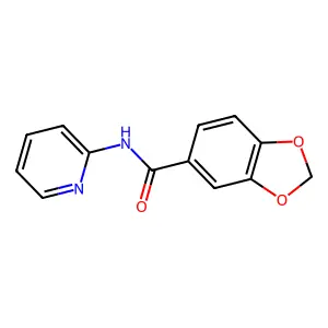 N-(2-吡啶基)-1,3-苯并二氧杂环戊烯-5-甲酰胺 structure