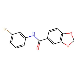 N-(3-溴苯基)-1,3-苯并二氧戊环-5-甲酰胺 structure