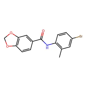 N-(4-bromo-2-methylphenyl)-1,3-benzodioxole-5-carboxamide structure
