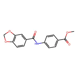 Methyl 4-[(1,3-benzodioxol-5-ylcarbonyl)amino]benzoate structure