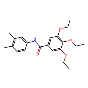 N-(3,4-dimethylphenyl)-3,4,5-triethoxybenzamide structure