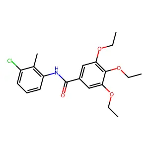 N-(3-chloro-2-methylphenyl)-3,4,5-triethoxybenzamide structure