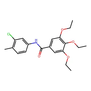N-(3-chloro-4-methylphenyl)-3,4,5-triethoxybenzamide structure