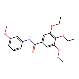 3,4,5-triethoxy-N-(3-methoxyphenyl)benzamide structure
