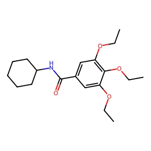 N-cyclohexyl-3,4,5-triethoxybenzamide structure