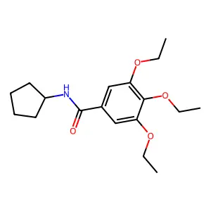 N-cyclopentyl-3,4,5-triethoxybenzamide structure
