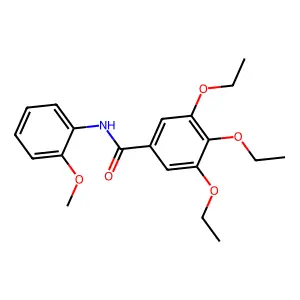 3,4,5-triethoxy-N-(2-methoxyphenyl)benzamide structure