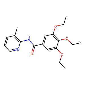 3,4,5-triethoxy-N-(3-methylpyridin-2-yl)benzamide structure