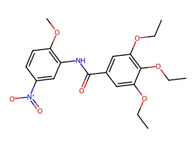 3,4,5-triethoxy-N-(2-methoxy-5-nitrophenyl)benzamide structure