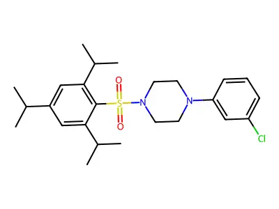1-(3-Chlorophenyl)-4-[(2,4,6-triisopropylphenyl)sulfonyl]piperazine structure