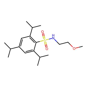 2,4,6-triisopropyl-N-(2-methoxyethyl)benzenesulfonamide structure