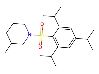 3-Methyl-1-{[2,4,6-tris(methylethyl)phenyl]sulfonyl}piperidine structure