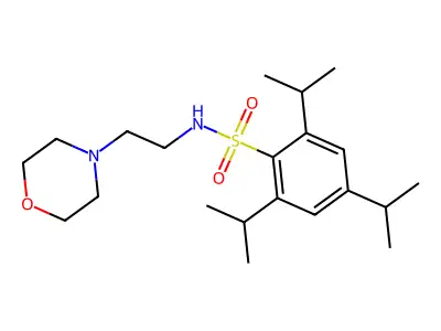 2,4,6-triisopropyl-N-[2-(4-morpholinyl)ethyl]benzenesulfonamide structure