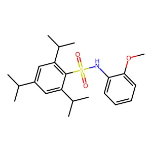 N-(2-methoxyphenyl)-2,4,6-tri(propan-2-yl)benzenesulfonamide structure