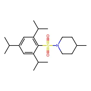 4-Methyl-1-{[2,4,6-tris(methylethyl)phenyl]sulfonyl}piperidine structure