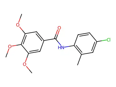 N-(2-Methyl-4-chlorophenyl)-3,4,5-trimethoxybenzamide structure