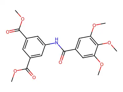 Dimethyl 5-((3,4,5-trimethoxybenzoyl)amino)isophthalate structure