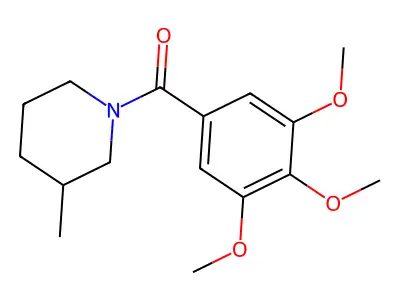 3-Methylpiperidyl 3,4,5-trimethoxyphenyl ketone structure