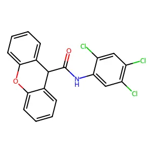 N-(2,4,5-trichlorophenyl)-9H-xanthene-9-carboxamide structure