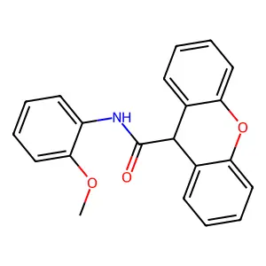 N-(2-methoxyphenyl)-9H-xanthene-9-carboxamide structure