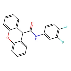 N-(3,4-二氟苯基)-9H-吨-9-甲酰胺 structure
