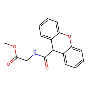 methyl N-(9H-xanthen-9-ylcarbonyl)glycinate structure