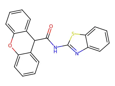 N-(1,3-benzothiazol-2-yl)-9H-xanthene-9-carboxamide structure