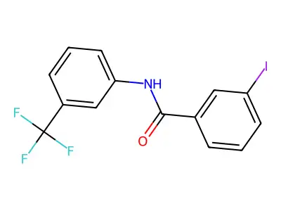 3-iodo-N-(3-(trifluoromethyl)phenyl)benzamide structure