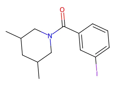 3,5-Dimethylpiperidyl 3-iodophenyl ketone structure