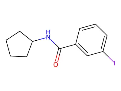N-cyclopentyl-3-iodobenzamide structure
