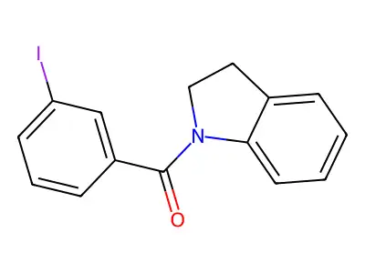 Indolin-1-yl(3-iodophenyl)methanone structure