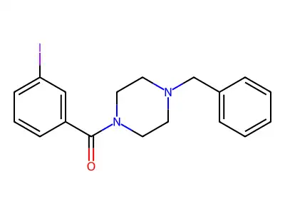 (3-Iodophenyl)[4-(phenylmethyl)-1-piperazinyl]methanone structure