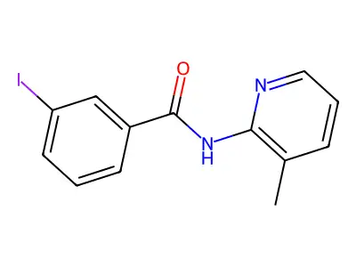 3-iodo-N-(3-methylpyridin-2-yl)benzamide structure