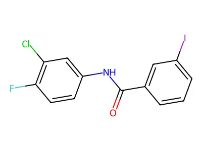 N-(3-chloro-4-fluorophenyl)-3-iodobenzamide structure