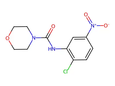 N-(2-chloro-5-nitrophenyl)morpholine-4-carboxamide structure