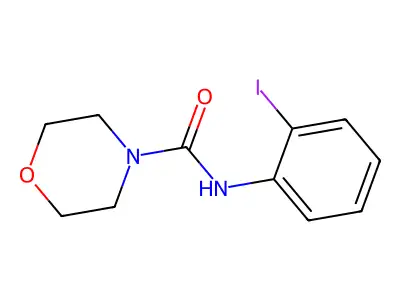 N-(2-iodophenyl)morpholine-4-carboxamide structure