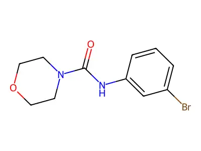 N-(3-bromophenyl)morpholine-4-carboxamide structure