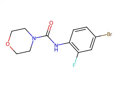 N-(4-bromo-2-fluorophenyl)morpholine-4-carboxamide structure