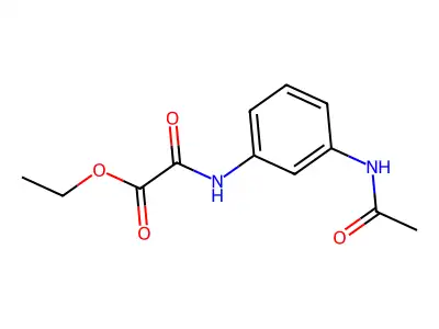 Ethyl 2-((3-acetamidophenyl)amino)-2-oxoacetate structure