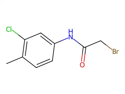 2-bromo-N-(3-chloro-4-methylphenyl)acetamide structure