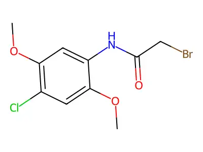 2-bromo-N-(4-chloro-2,5-dimethoxyphenyl)acetamide structure
