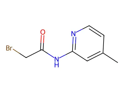 2-bromo-N-(4-methylpyridin-2-yl)acetamide structure