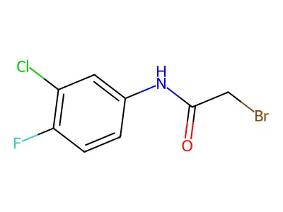 2-Bromo-N-(3-chloro-4-fluorophenyl)acetamide structure