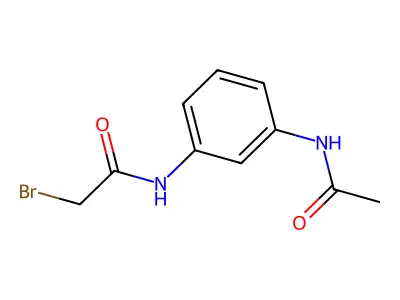 N-[3-(Acetylamino)phenyl]-2-bromoacetamide structure