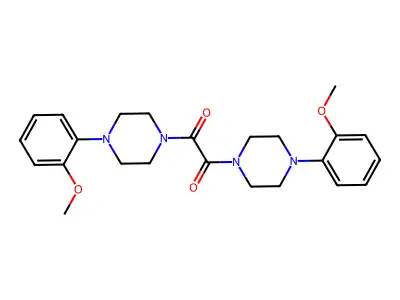 1-(2-Methoxyphenyl)-4-((4-(2-methoxyphenyl)-1-piperazinyl)(oxo)acetyl)piperazine structure
