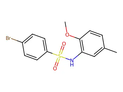 4-bromo-N-(2-methoxy-5-methylphenyl)benzenesulfonamide structure