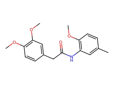 2-(3,4-dimethoxyphenyl)-N-(2-methoxy-5-methylphenyl)acetamide structure